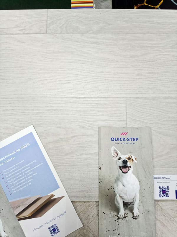 Ламинат Quick-Step Impressive Ultra Дуб Серый Лакированный IMU 4665 крупным планом
