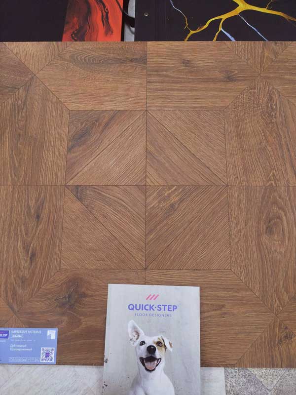Ламинат Quick-Step Impressive Patterns Ultra Дуб Медный Брашированный IPU 4144 крупным планом