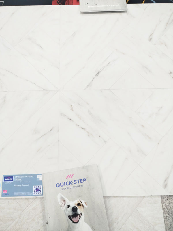Ламинат Quick-Step Impressive Patterns Ultra Мрамор Бежевый IPU 4506 крупным планом
