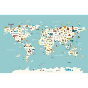 Фотообои Citydecor Детская (карта мира) 171