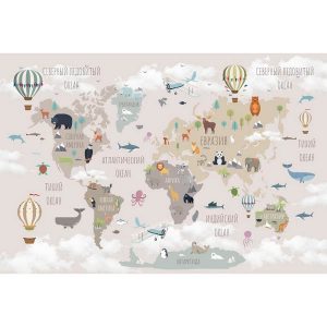 Фотообои Citydecor Детская (карта мира) 188