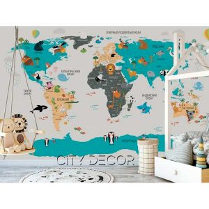 Фотообои Citydecor Детская (карта мира) 62