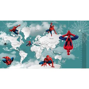 Фотообои Citydecor Superhero (карта мира с ростомером) 07