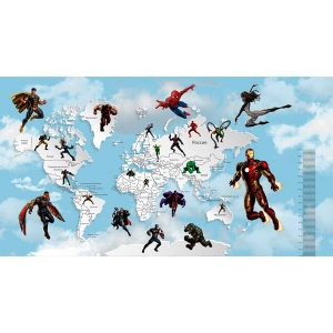 Фотообои Citydecor Superhero (карта мира с ростомером) 13