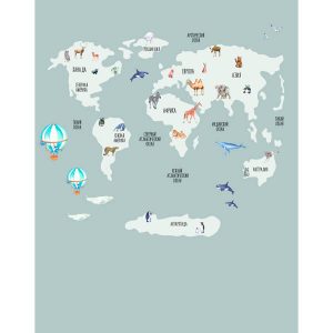 Фотообои Citydecor Детская (карта мира) 385